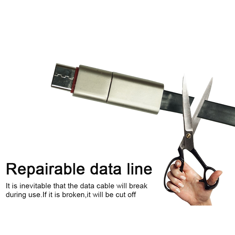 Zinc Alloy Repairable TypeC USB Charging Data Cable