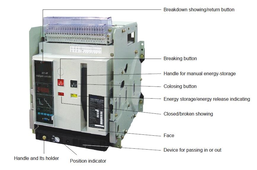 Fixed Intelligent universal ACB air circuit breaker 2000A 2500A 6300A