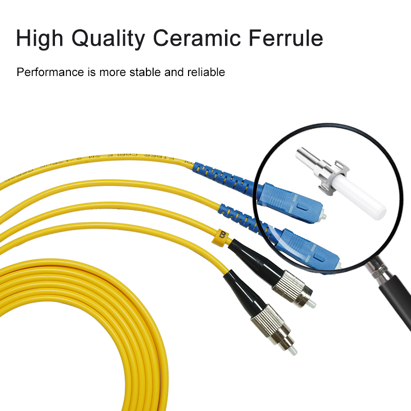 SCFC 2 Core Single Mode Fiber Optic Patch Cable