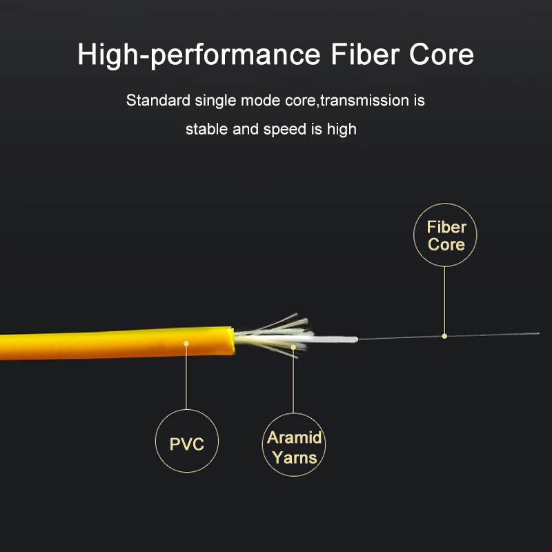 SCFC 2 Core Single Mode Fiber Optic Patch Cable