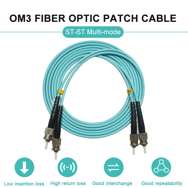 StSt MultiMode OM3 Fiber Optic Patch Cable