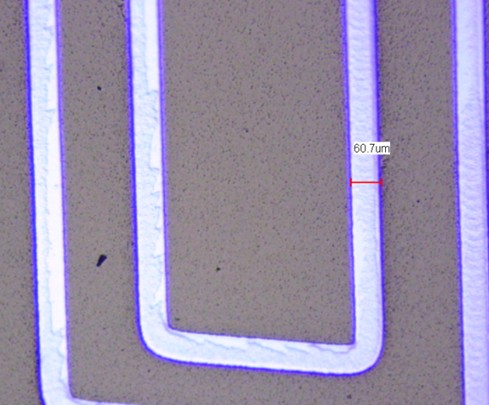 Custom patterned ITO glass circuits ITO coating selective etching substrate cutting 2um min line width