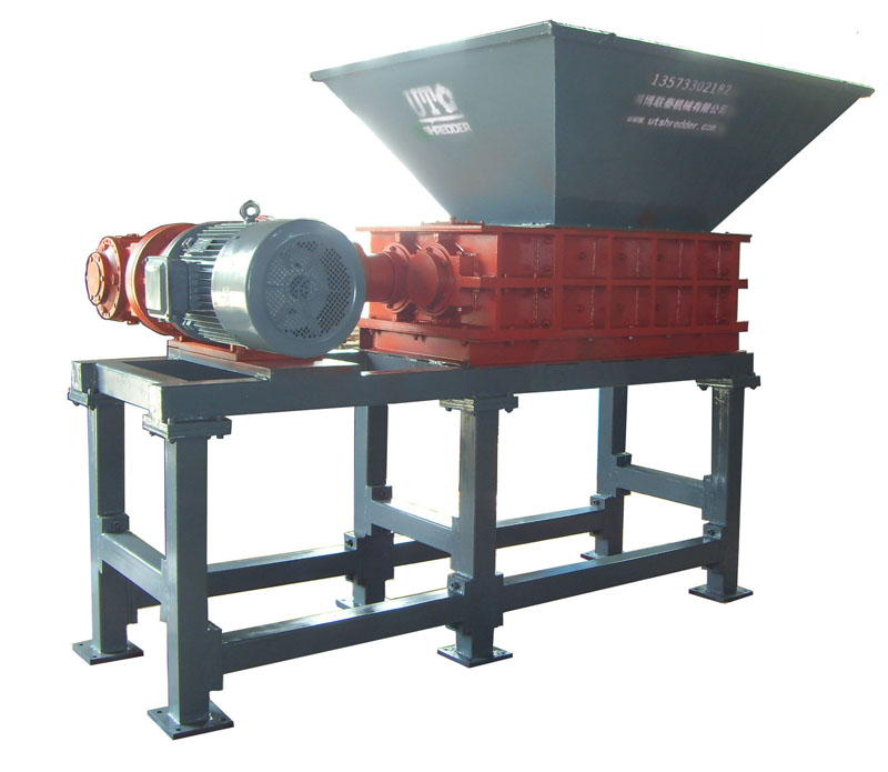 Double Shaft Crusher Shredder for plastic tyre medical waste wood metal recycling