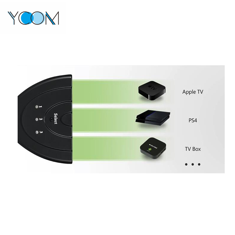 HDMI 14 Switch Pigtail 3 Ports Full 1080P