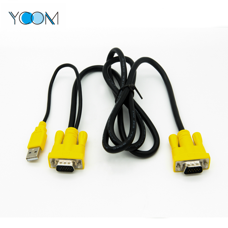 VGA to DVI Cable Display Monitor with USB Cable