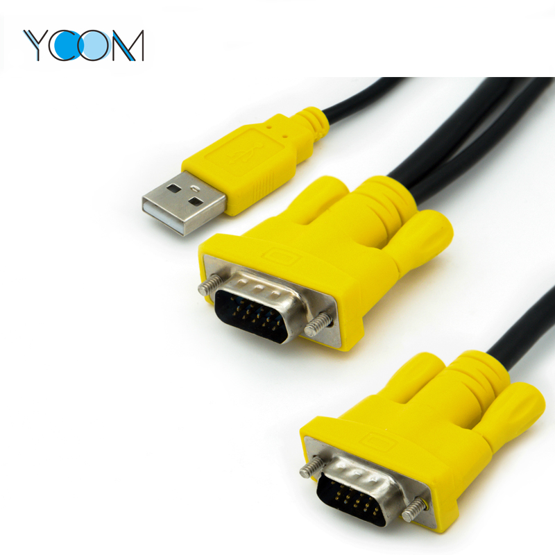 VGA to DVI Cable Display Monitor with USB Cable