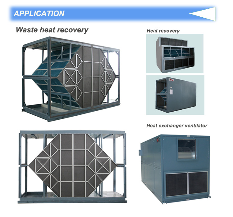 Sensible heat exchanger for fresh air equipmentVentilation and Air ChangeWaste Heat RecoveryGasgas exchange