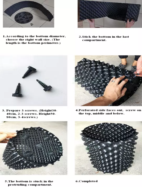 Wholesale Garden Planter Air Pruning Pot Container Pruning Black Plant Nursery Pots PE PVC Plastic Tree Root Control