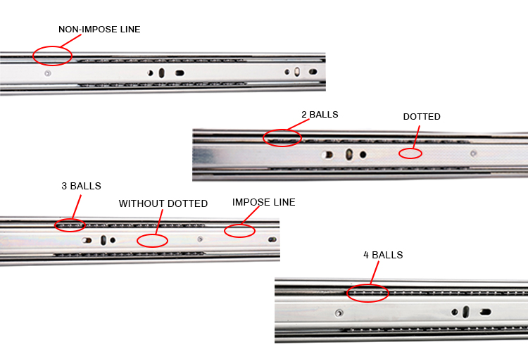 Furniture Accessories 42mm Ball Bearing Slide
