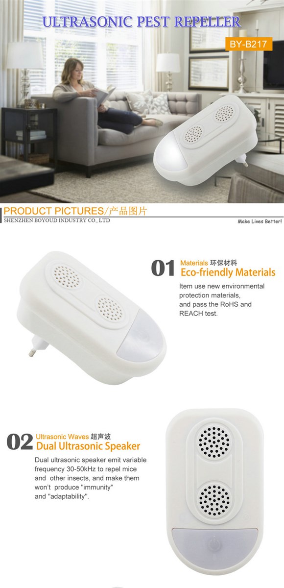 Multifunction Ultrasonic Pest Repeller Mice Repeller Plug in with Night Light