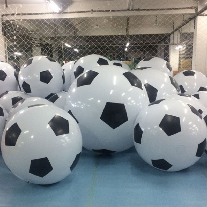 Spot PVC inflatable football beach water sports outdoor square large activities with blowing balloon toys