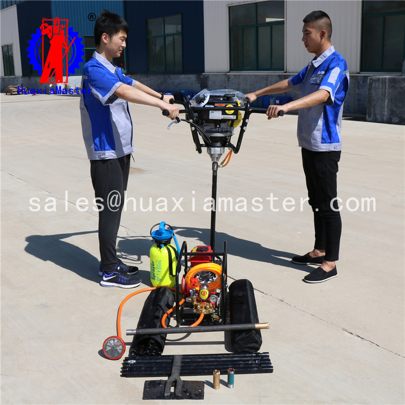 field mini geology exploration drilling rigbackpack core sampling drilling rig convenient for two person to operated