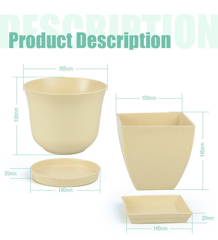 wholesale modern bamboo fiber planter flower pot