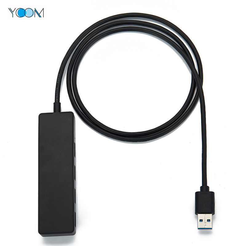 4Ports Aluminium Alloy Shell USB Hub Charging Cable