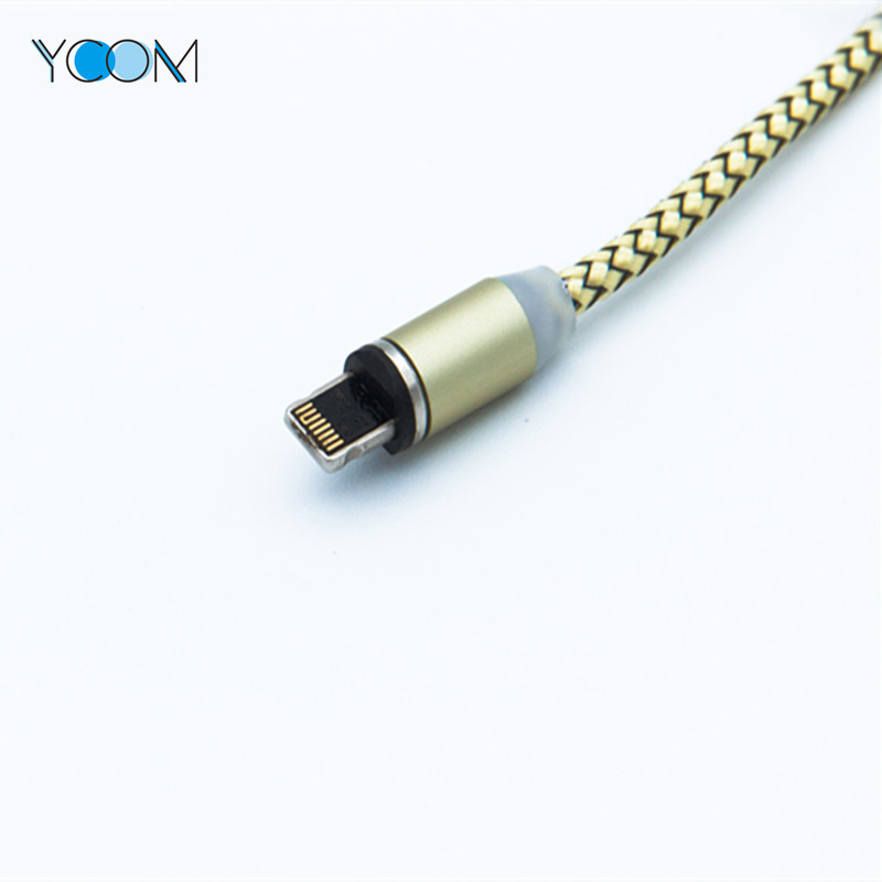 Magnetic Nylon Braid ChargingData USB Cable for TypeCMicroIOS
