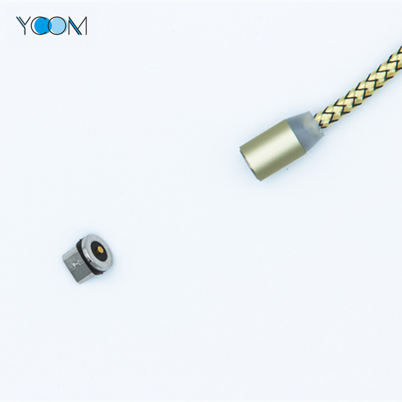 Magnetic Nylon Braid ChargingData USB Cable for TypeCMicroIOS