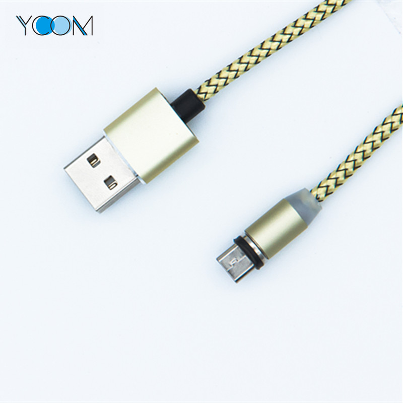 Magnetic Nylon Braid ChargingData USB Cable for TypeCMicroIOS