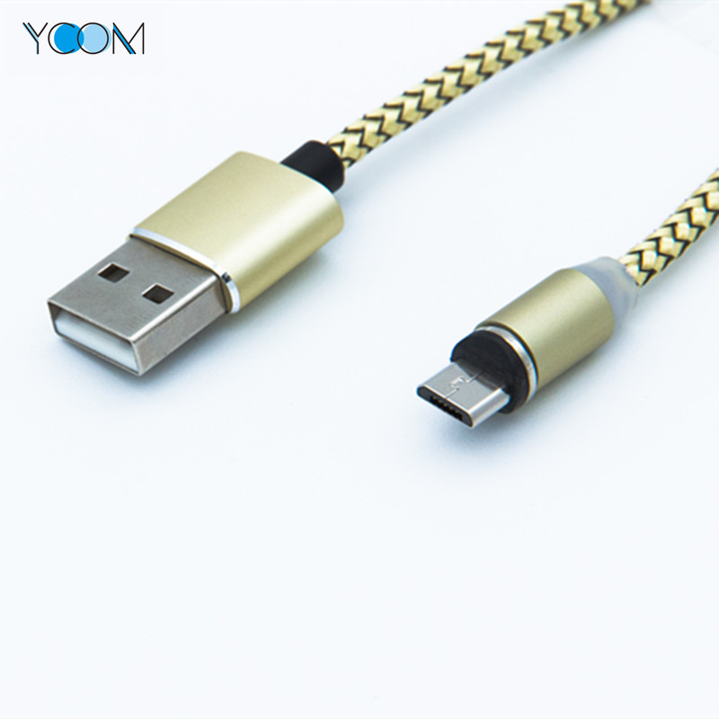Magnetic Nylon Braid ChargingData USB Cable for TypeCMicroIOS