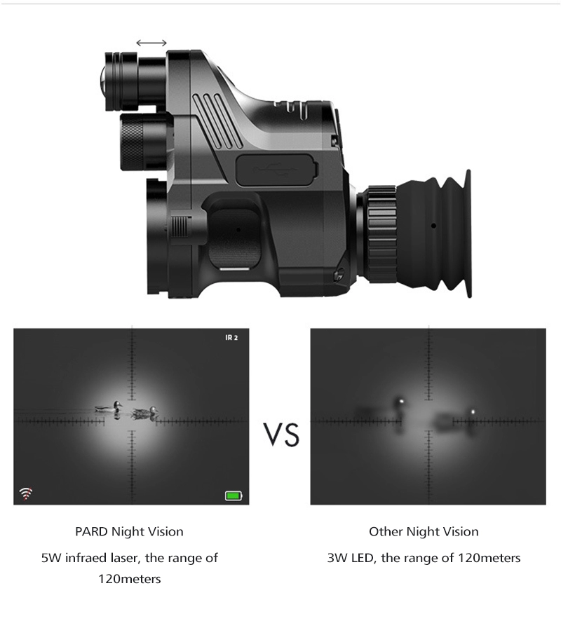 WiFi Night Vision Sight Rifle Scope Scout Electric Monocular Optic Accessory for Outdoor Hunting