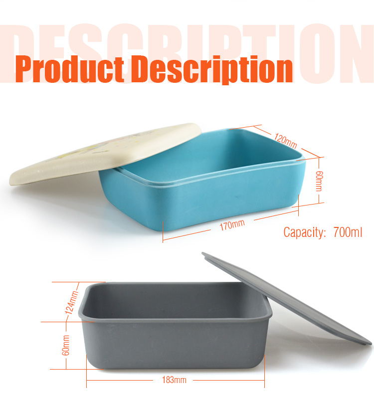 Biodegradable Bamboo fiber food grade lunch box