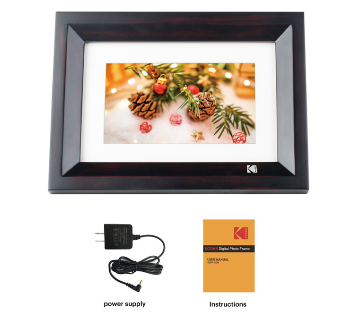 KODAK 7in Digital Photo Frame Digital Picture Frame Electronic Photo AlbumUSBSDMMC Card Slots Photo Calendar