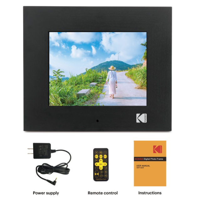 KODAK 8in Digital Photo Frame Digital Picture Frame Electronic Photo Album with Remote Control 1080P IPS LCD Screen