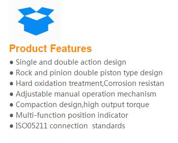 AT63DA ball valve butterfly valve double acting pneumatic actuator