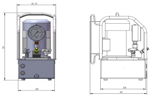 Tensioning usage hydraulic pump