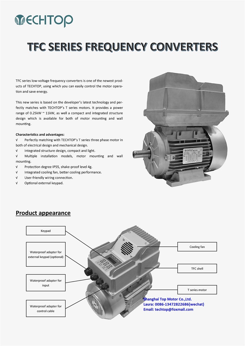 TFC Series Frequency Converters TECHTOP MOTOR controler
