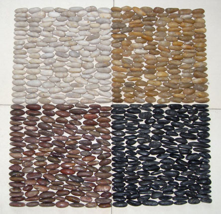 colorful pebble cobble tiles garden stone tile