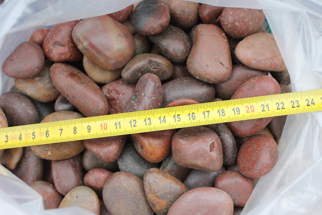 Red natural landscape stone pebble cobble garden stone