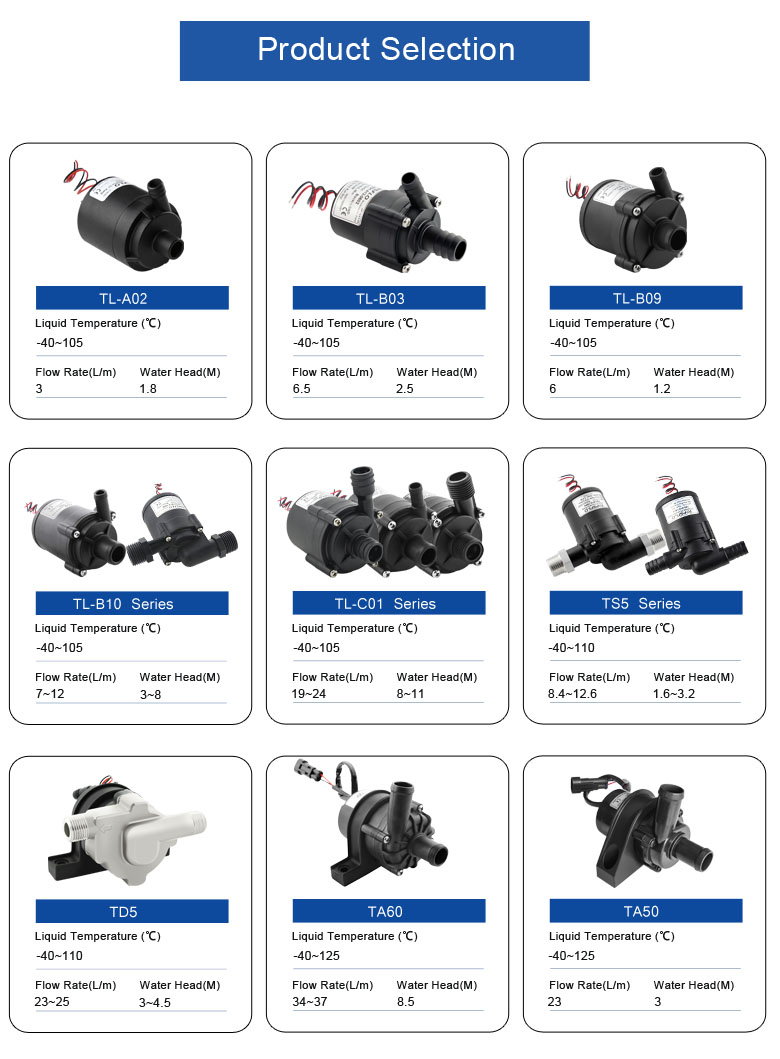 DC brushless long life span high temperature FDA water circulation pump