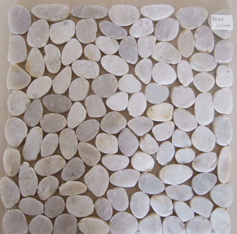 natural landscape pebble tile garden cobble tile