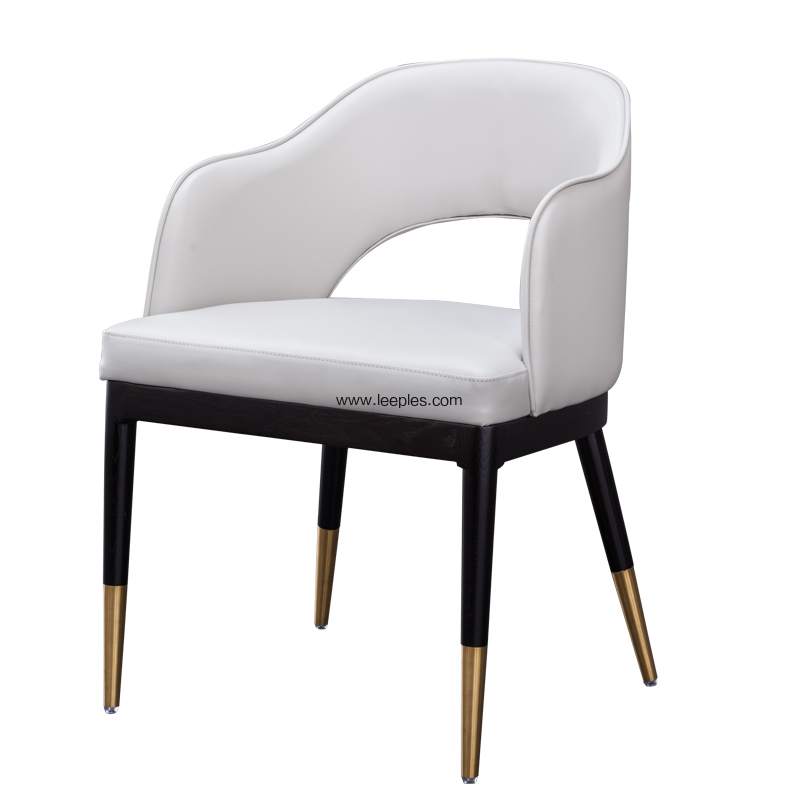 Modern Cheap Leisure Chairs Dining Chair with Upholstered Seat and Wooden LegsColor Optional