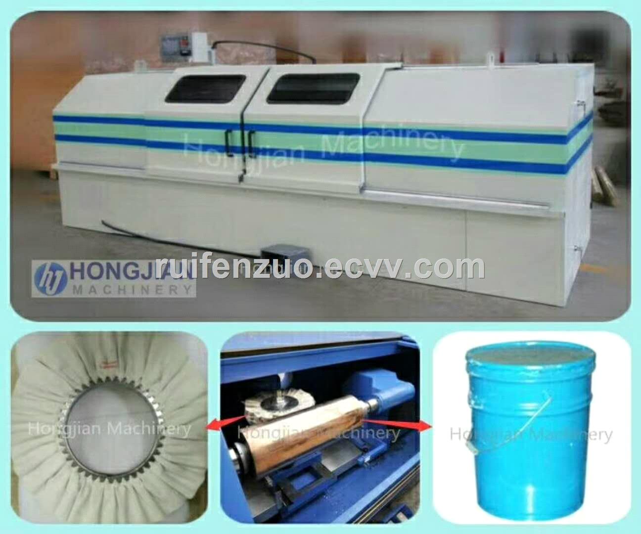 Copper polishing machine for the rotogravure cylinder