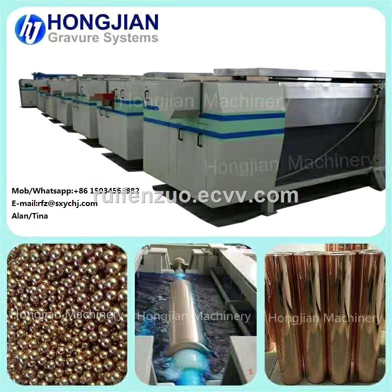 General electroplating production line for the rotogravure cylinder