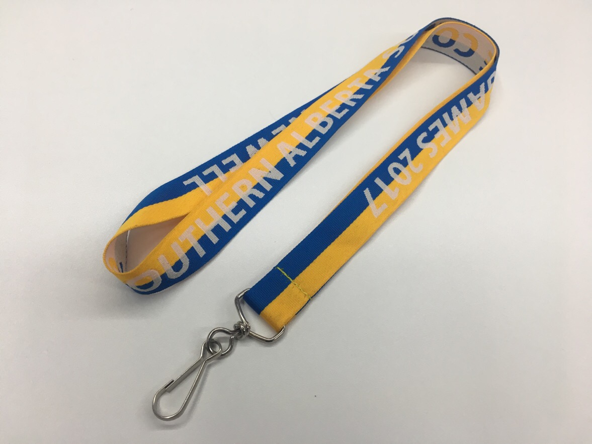 Manufacturer Factory Customized Fabric Woven Lanyard with ID Card Holder around Neck Safety Clip Buckle Breakaway