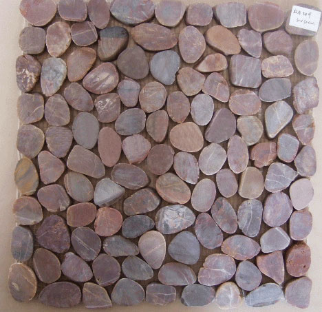 Red natural pebble tile cobble stone tile