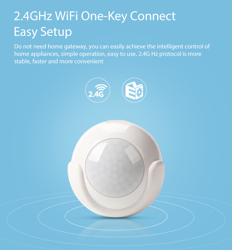 REHENT Tuya wireless battery powered WiFi smart indoor motion sensor light PIR movement detector
