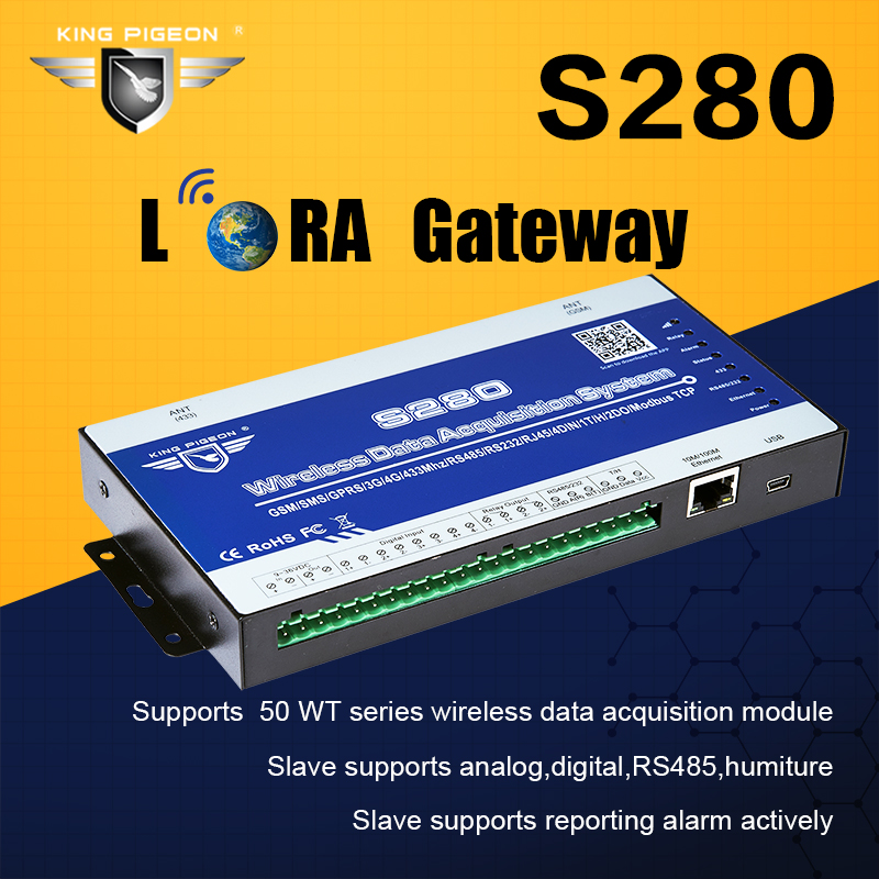 Data Acquisition Modules PLC Data Via RS485 Serial Port to 433 MHz Wireless Network S280