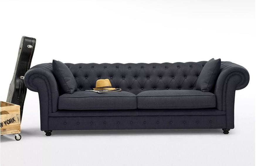 Hot sale living room furniture fabric chesterfield sofa and sectional home sofa with high density foam