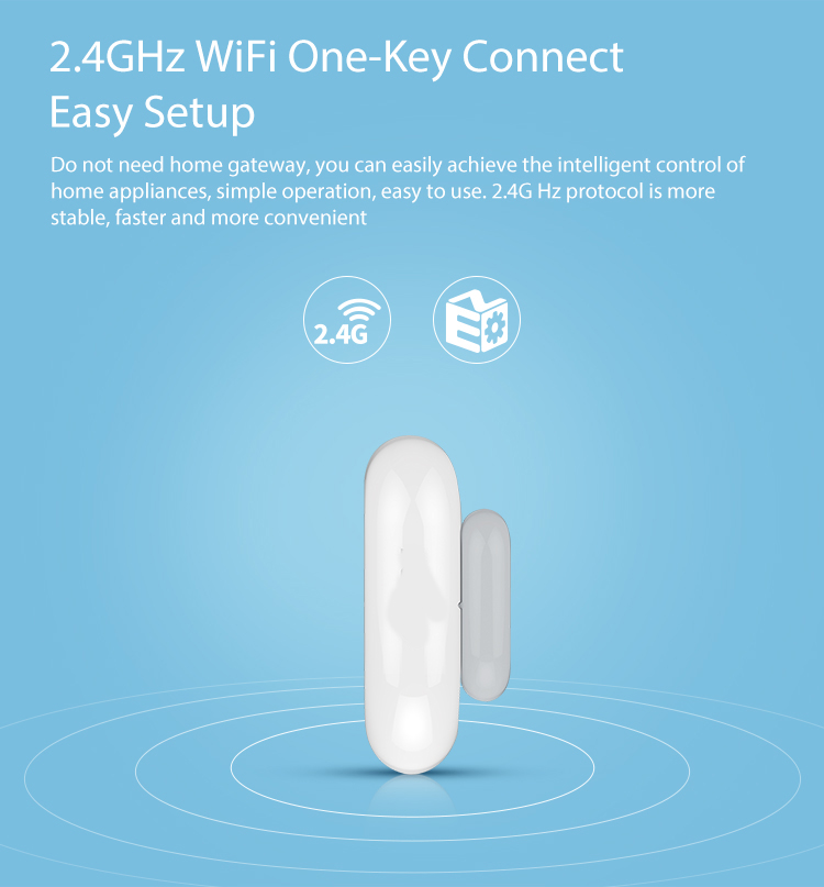 REHENT Tuya Smart Home Security door window contact wifi sensor