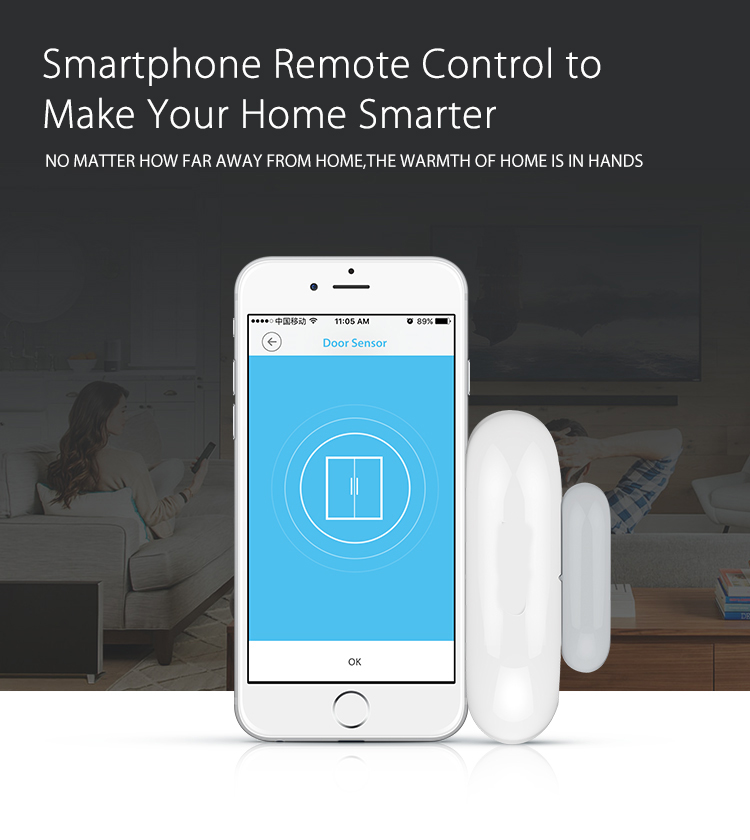 REHENT Tuya Smart Home Security door window contact wifi sensor
