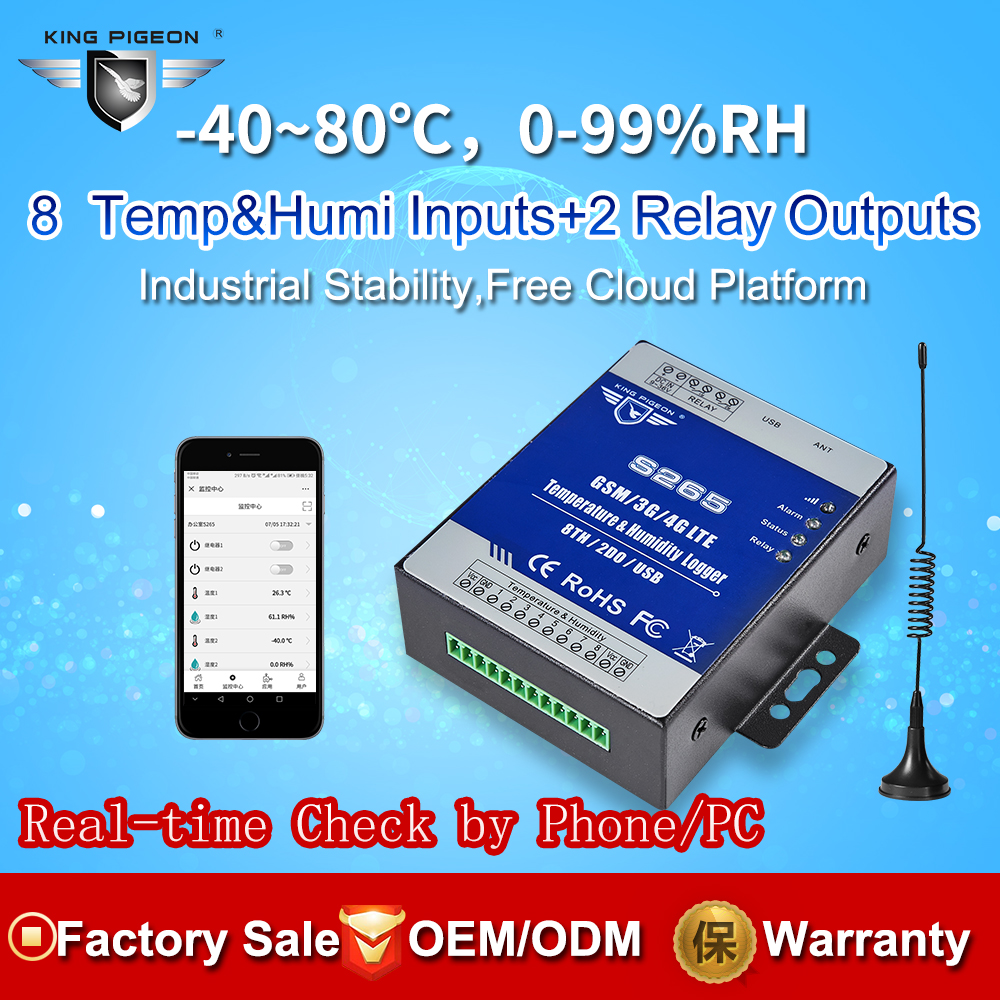 Temperature and Humidity Data Logger Recorder 3G Temperature Remote Alarm Controller