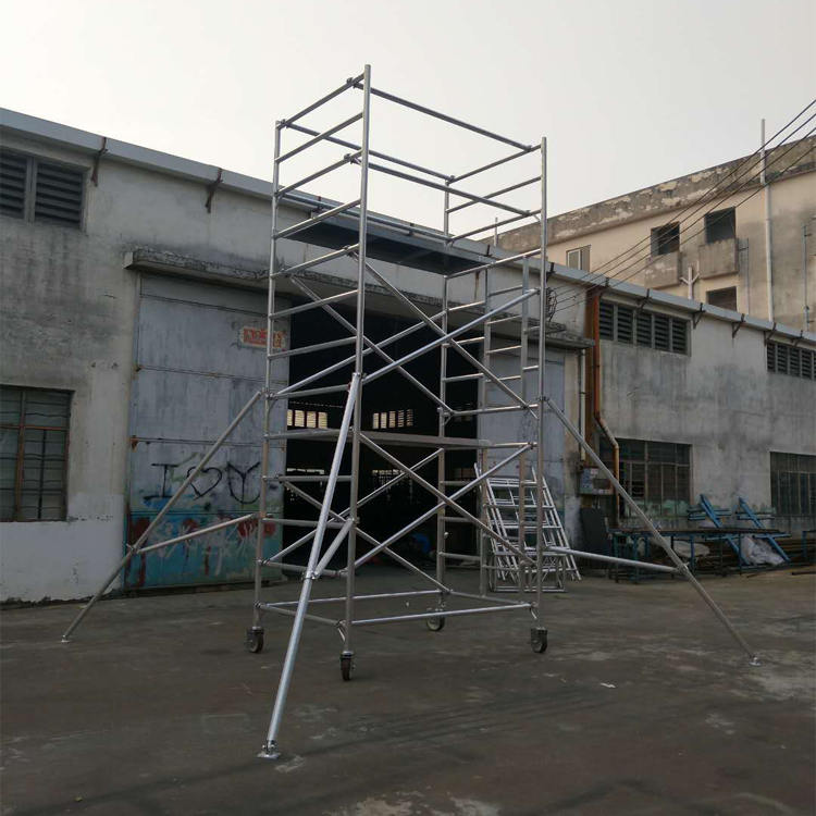 Aluminum ladders scaffold mobile working system scaffolding with wheels