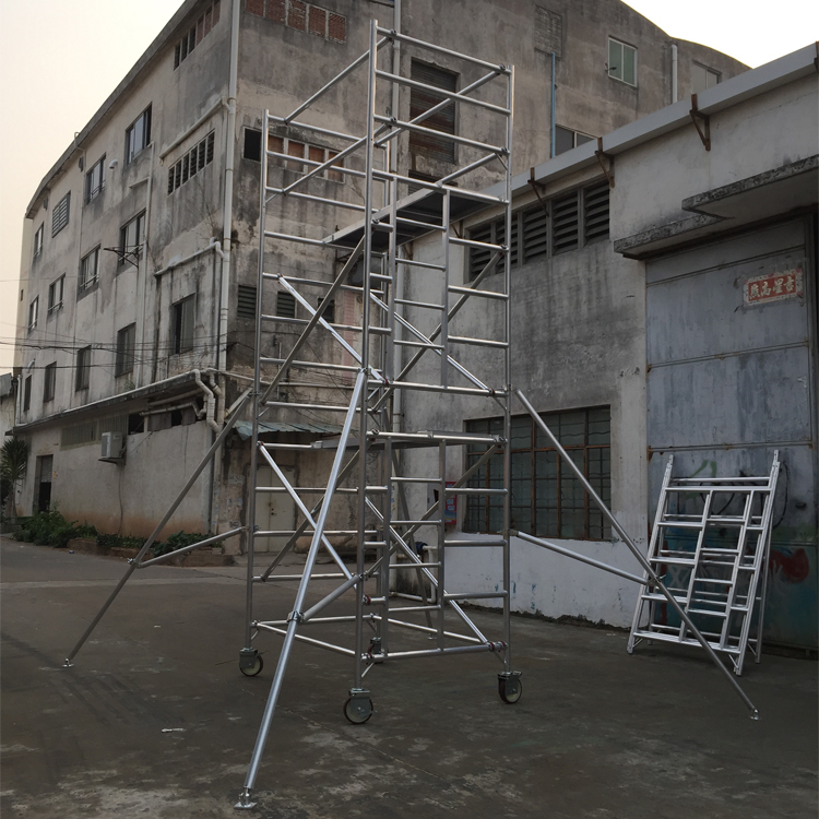 Aluminum ladders scaffold mobile working system scaffolding with wheels