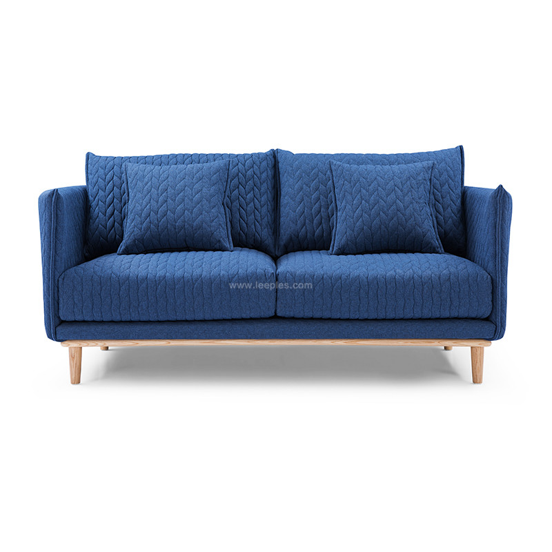Modern Design Solid Wood With Fabric sectional two seater couch leisure Sofa Set