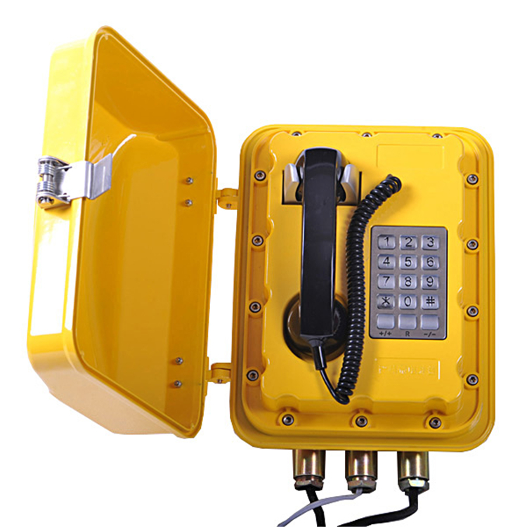 Explosion proof intercom telephone with protective cover dustproof industrial telephoneJWBT830