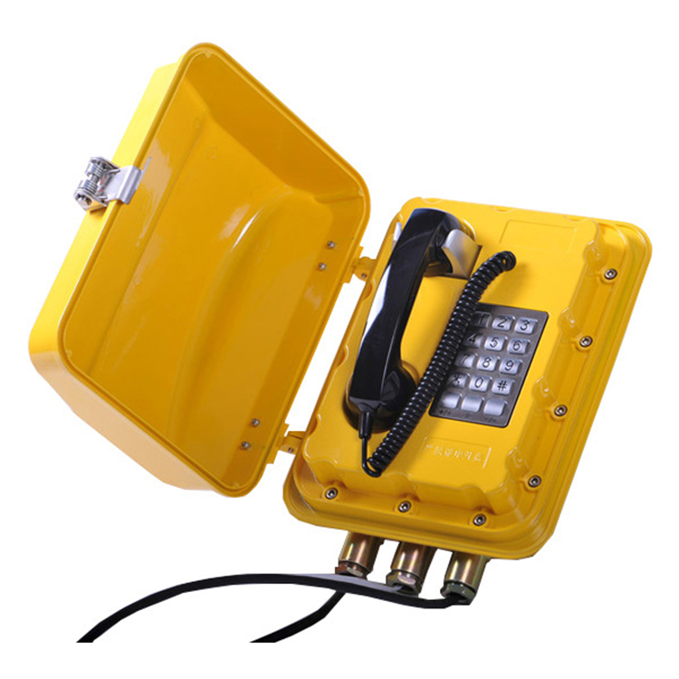 Explosion proof intercom telephone with protective cover dustproof industrial telephoneJWBT830