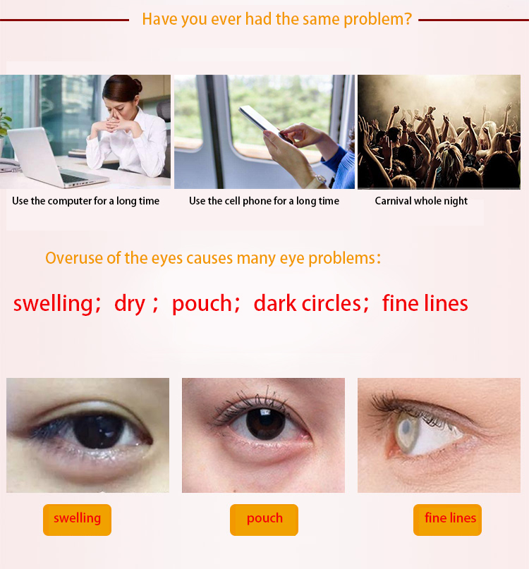 pink portable mini cool and hot eye massage pen